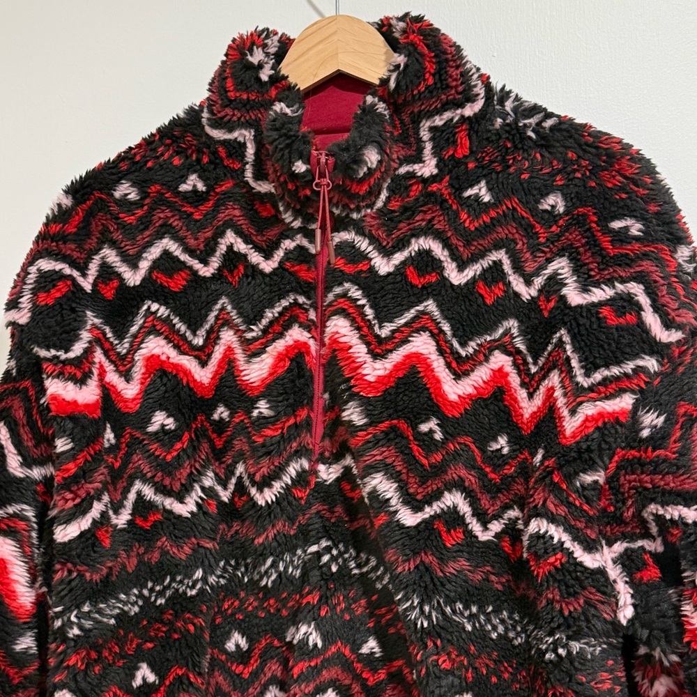 Anthropologie x Beach Riot Leona Slopes Sherpa Quarter-Zip Pullover Size M NWOT - Picture 6 of 15